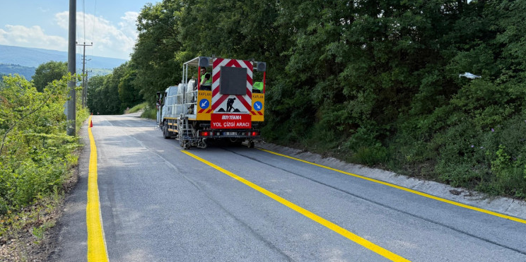 Büyükşehir Belediyesi’nden 50 Bin Metrekarelik Yol Çizgi Çalışması
