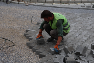 Dumlupınar Mahallesi’nde Parke Çalışmaları